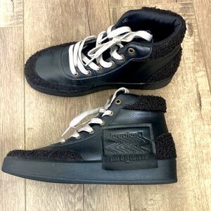 Desigual Black High-Top Sneakers “Fancy high patch”